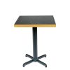 mesa miami negro tablero melamina marmol zeus negro canto dorado cuadrado