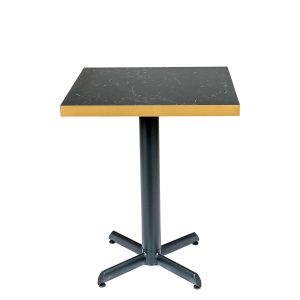 mesa miami negro tablero melamina marmol zeus negro canto dorado cuadrado