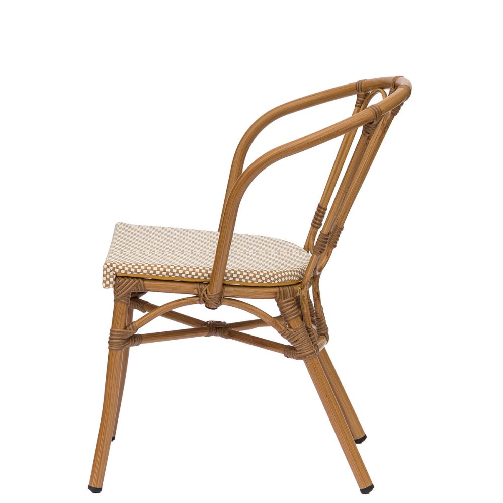 Silla Nassau textilene latte lateral