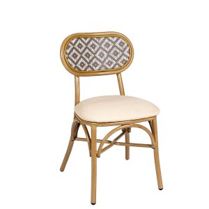 Silla verdi deco roble natural respaldo textilene soho tapizado arena