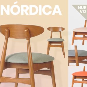 silla contract modelo Nórdica tapizada en 4 colores