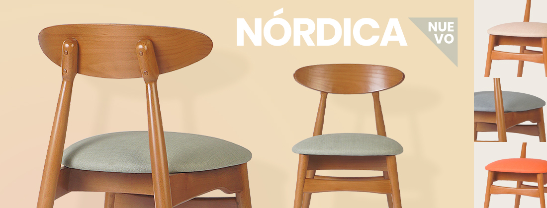 silla para hosteleria modelo Nórdica tapizada en 4 colores