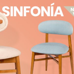 nueva silla contract madera asiento y respaldo tapizados Sinfonía