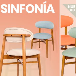 nueva silla contract madera tapizada Sinfonía