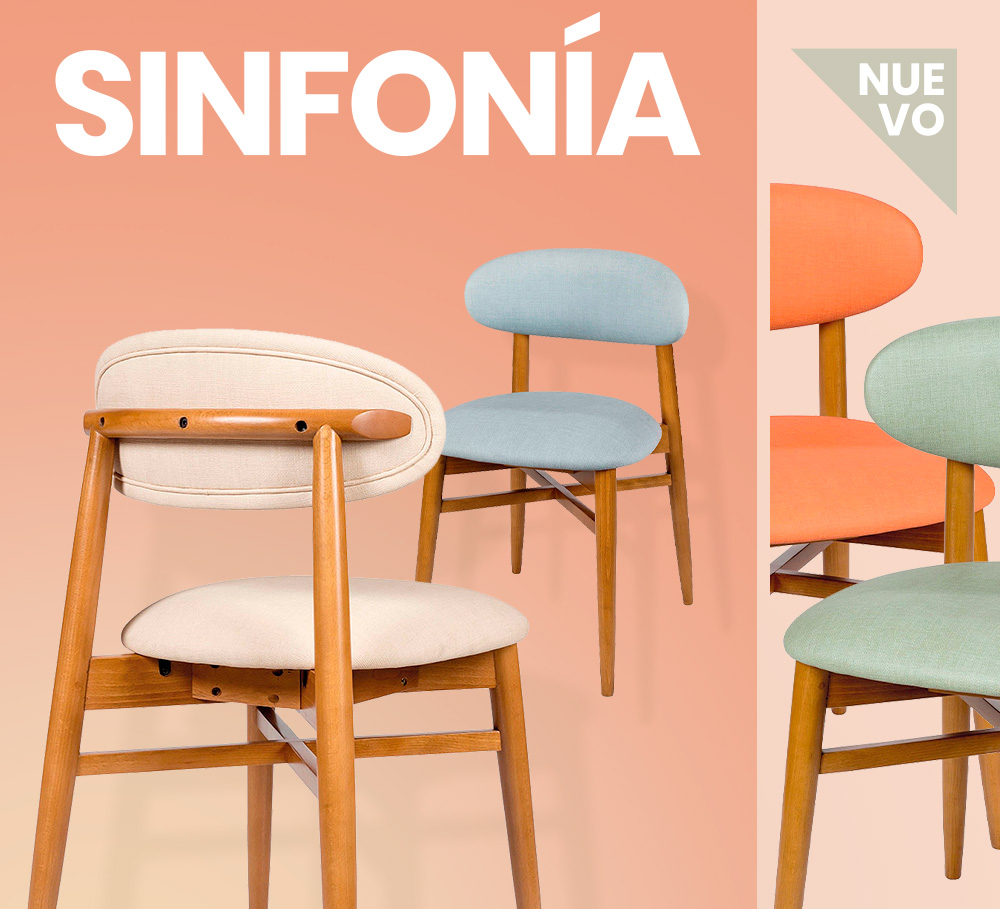 nueva silla contract madera tapizada Sinfonía