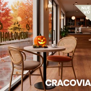 nueva silla Cracovia respaldo rejilla y asiento tapizado