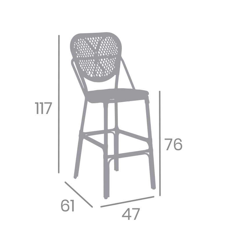 Dimensiones banqueta palais REYMA