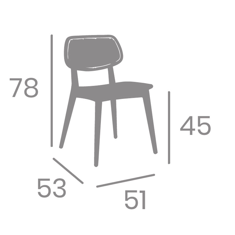 Dimensiones silla Bratislava REYMA