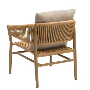 Sofá Havana 1 rope crema trasera