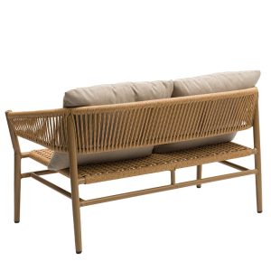 Sofá Havana 2 rope crema trasera