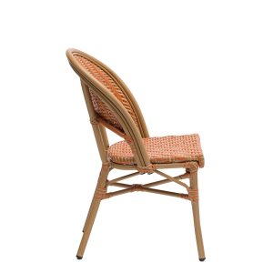 LOUVRE-silla roble natural médula ocre y atlas_lateral