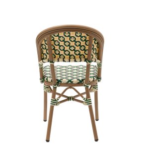 LOUVRE-silla roble natural médula verde-crema-negro espalda