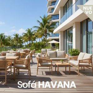 novedad sofá Havana en rope crema