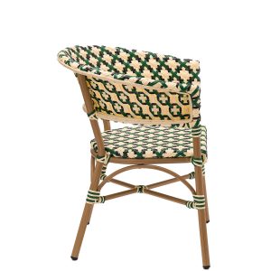 ROSETON sillon médula verde-crema-negro_Lateral