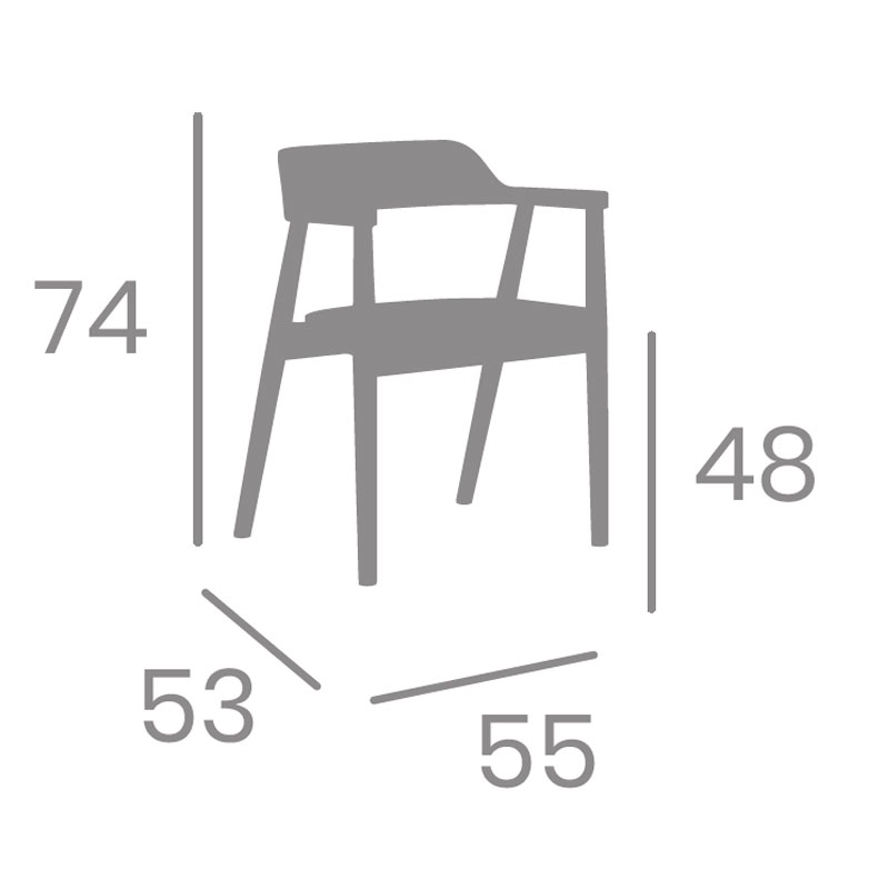 Dimensiones silla Bratislava REYMA
