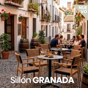 nuevo sillón Granada en rope negro y crema