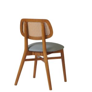 Silla Croacia tapizado celeste trasera