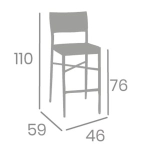 Medidas banqueta granada