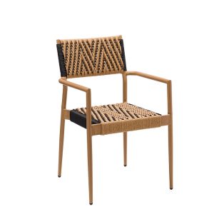 sillon granada rope crema y negro