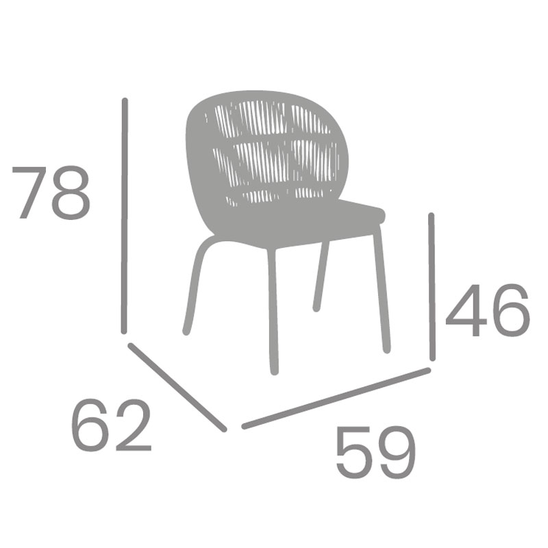 Dimensiones silla malibu REYMA