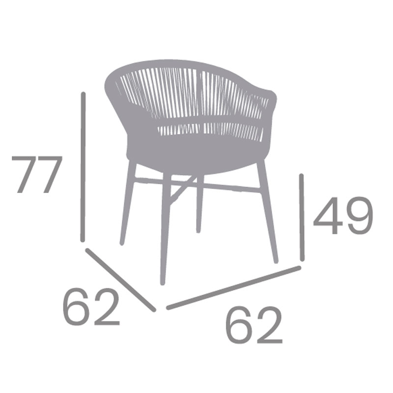 Dimensions du fauteuil melbourne REYMA