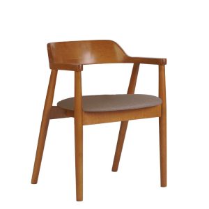 VARSOVIA sillon madera de haya tapizado alamo