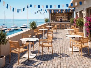 sillón Nautico en terraza club deportivo