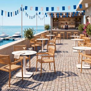 sillón Nautico en terraza club deportivo