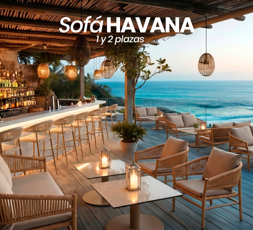 sofá Havana de una y dos plazas con cojín sofá Havana de una y dos plazas con cojín